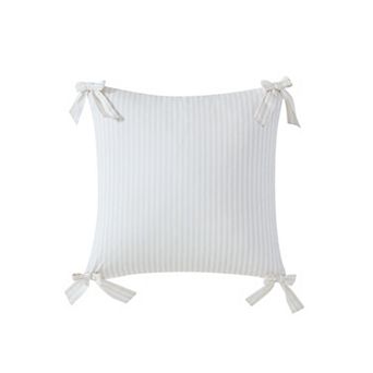 Peri Pinstripe Bow Decorative Pillow