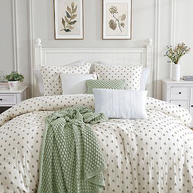 Peri Pinstripe Bow Decorative Pillow