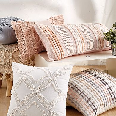 Peri Space-Dyed Tufted Decorative Pillow