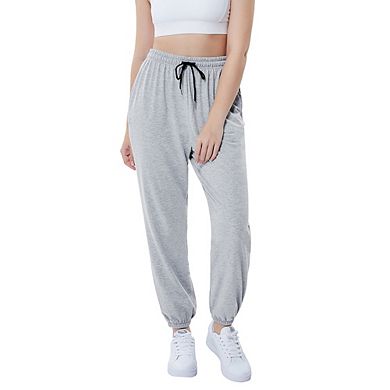 Womens Casual Baggy Sweatpants High Waisted Joggers Pants Athletic Lounge Trousers With Pockets