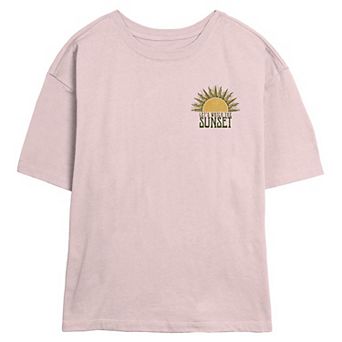 Juniors' Let's Watch The Sunset Skimmer Graphic Tee
