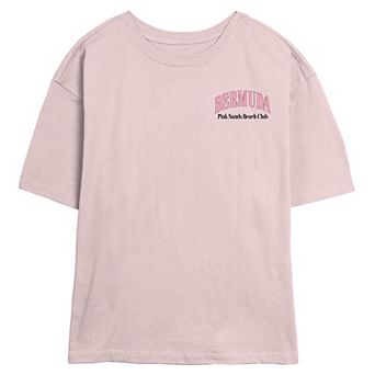 Juniors' Bermuda Pink Sands Beach Club Skimmer Graphic Tee