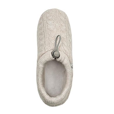 Heat Holders Women's Heatweaver Cable Knit Adjustable Drawstring Slippers
