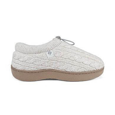 Heat Holders Women's Heatweaver Cable Knit Adjustable Drawstring Slippers