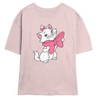Disney's The Aristocats Marie Pink Bow Juniors' Skimmer Graphic Tee