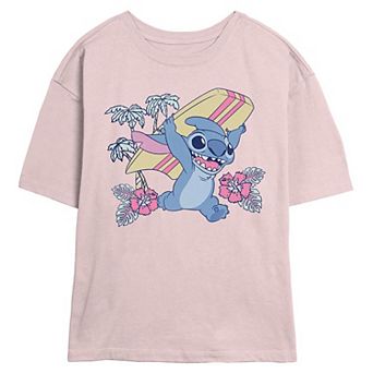 Disney's Lilo & Stitch Ready To Surf Juniors' Skimmer Graphic Tee