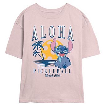 Disney's Lilo & Stitch Aloha Pickleball Beach Club Juniors' Skimmer Graphic Tee