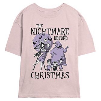 Disney's The Nightmare Before Christmas Moonlight Horror Juniors' Skimmer Graphic Tee