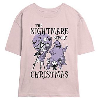 Disney's The Nightmare Before Christmas Moonlight Horror Juniors' Skimmer Graphic Tee