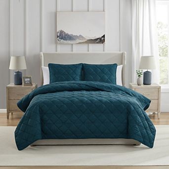 VCNY Home Lucy 3 pc Pinsonic Diamond Microfiber Quilt Set