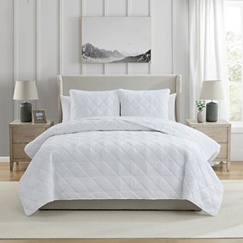 VCNY Home Lucy 3 pc Pinsonic Diamond Microfiber Quilt Set