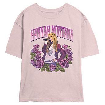 Disney's Hannah Montana Floral Poster Juniors' Skimmer Graphic Tee