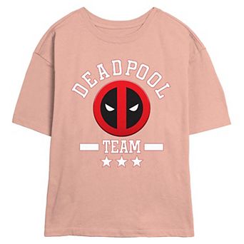 Juniors' Marvel Deadpool Team Skimmer Graphic Tee
