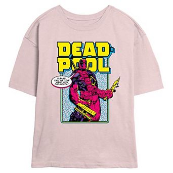 Juniors' Marvel Deadpool Please Call Me Skimmer Graphic Tee