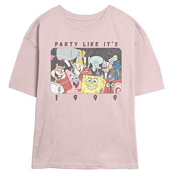 Juniors' Nickelodeon SpongeBob SquarePants Party Like It's 1999 Skimmer Graphic Tee