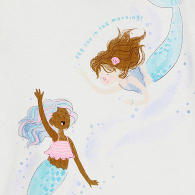 Baby Girl Carter's 4-Piece Mermaid Print Snug Fit Cotton Pajamas