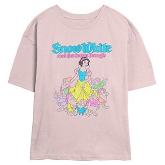 Disney's Snow White And The Seven Dwarfs Neon Colors Juniors' Skimmer Graphic Tee
