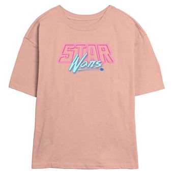 Juniors' Star Wars Neon Sign Skimmer Graphic Tee