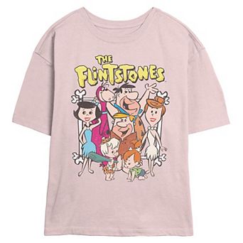 Juniors' The Flintstones Big Family Skimmer Graphic Tee