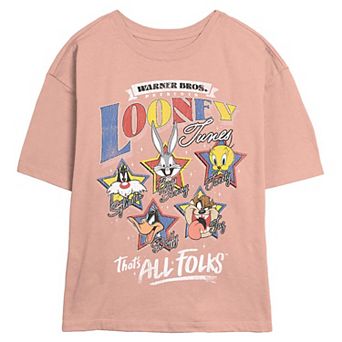 Juniors' Looney Tunes Hall Of Stars Skimmer Graphic Tee