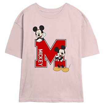 Disney's Mickey Mouse Varsity Mickey Juniors' Skimmer Graphic Tee