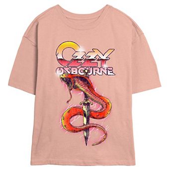 Juniors' Ozzy Osbourne Cobra Dagger Cover Skimmer Graphic Tee