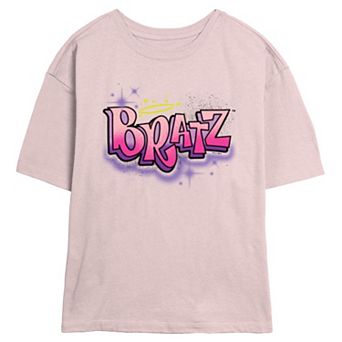 Juniors' Bratz Airbrush Logo Skimmer Graphic Tee