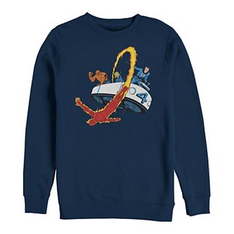 Big & Tall Marvel Fantastic Four Human Torch Leaving Ride Graphic Fleece