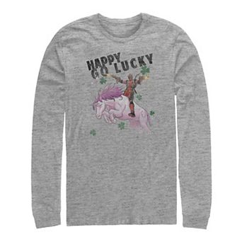 Big & Tall Marvel Deadpool Happy Go Lucky Long Sleeve Graphic Tee