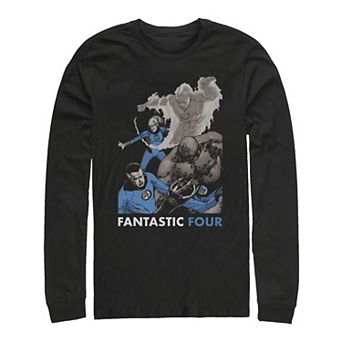 Big & Tall Marvel Fantastic Four Team Poster Long Sleeve Graphic Tee