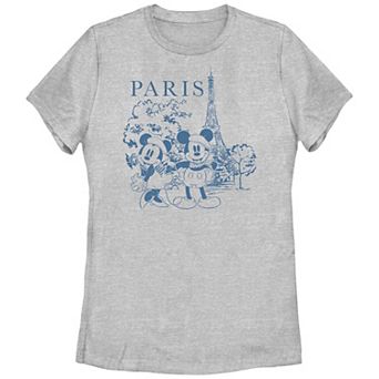 Disney's Mickey Mouse And Minnie Paris Visitors Juniors' Graphic Tee