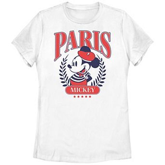 Disney's Mickey Mouse Paris Mouse Juniors' Graphic Tee