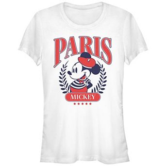 Disney's Mickey Mouse Paris Mouse Juniors' Fitted Graphic Tee