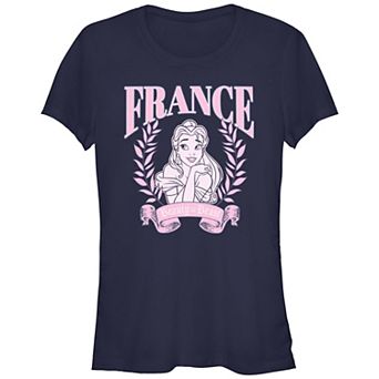 Disney's Beauty And The Beast Belle France Juniors' Fitted Graphic Tee