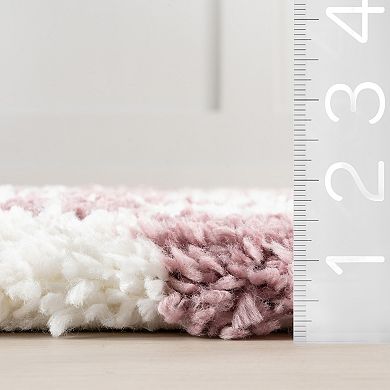 nuLOOM Adelaide Mid-Century Checkered Shag Area Rug