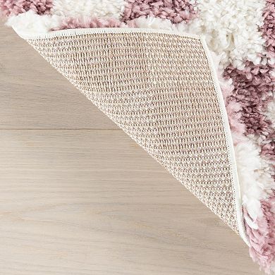 nuLOOM Adelaide Mid-Century Checkered Shag Area Rug