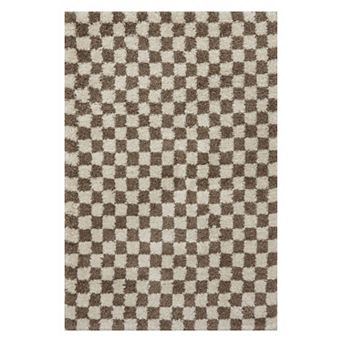 nuLOOM Adelaide Mid-Century Checkered Shag Area Rug