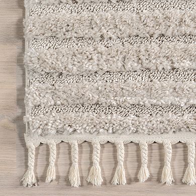 nuLOOM Risette Geometric Shag Tassel Area Rug