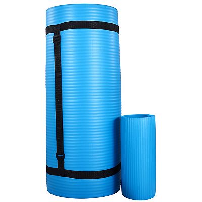 Balancefrom Fitness 1 Extra Thick Yoga Mat W knee Pad And Carrying Strap