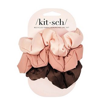 Kitsch 3 pc Puffy Scrunchies Set - Rosewood