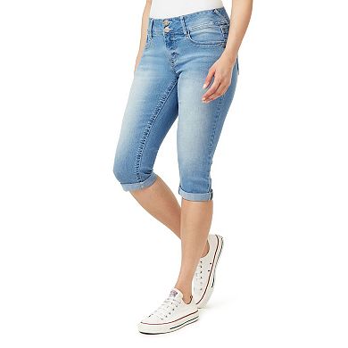 Juniors' WallFlower Luscious Curvy Insta Stretch Mid Rise Capris