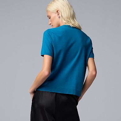 Women's Simply Vera Vera Wang Necklace Embellished Top