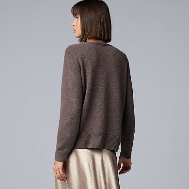Women's Simply Vera Vera Wang Necklace Embellished Sweater