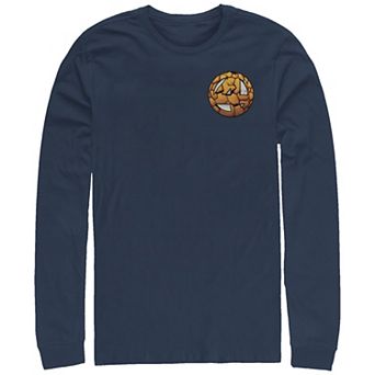 Big & Tall Marvel Fantastic Four The Thing Logo Long Sleeve Graphic Tee
