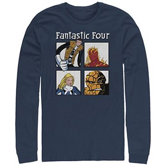 Big & Tall Marvel Fantastic Four Team Members Long Sleeve Graphic Tee
