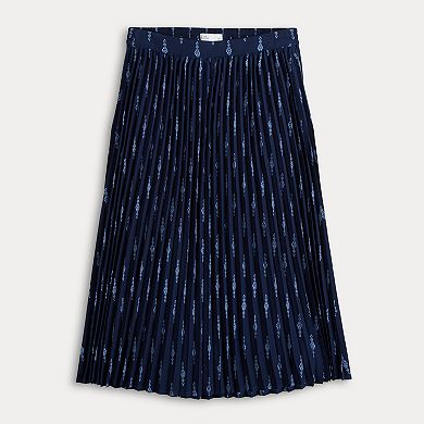 Women's Croft & Barrow® Pleated A-Line Midi Skirt