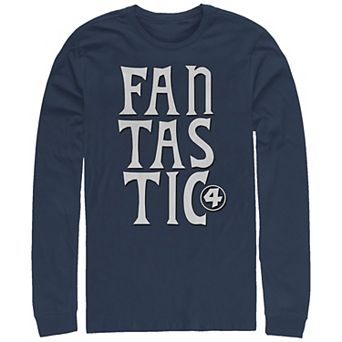 Big & Tall Marvel Fantastic Four Fantastic Word Long Sleeve Graphic Tee
