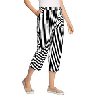 Woman Within Plus Size Adjustable Waist Chino Capri