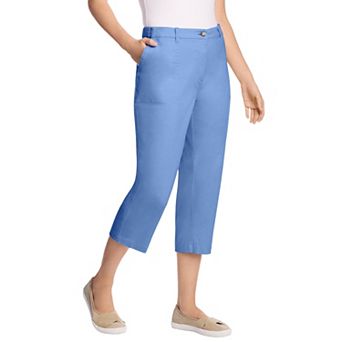 Woman Within Plus Size Adjustable Waist Chino Capri
