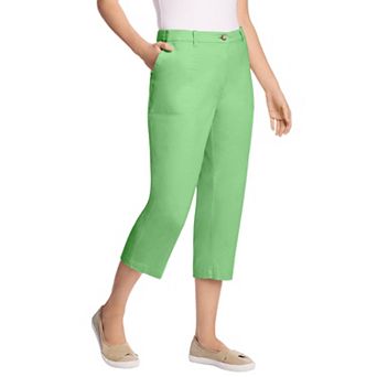 Woman Within Plus Size Adjustable Waist Chino Capri